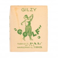 Gilzy „Golf” w oryginalnym opakowaniu reklamowym. I poł. XX w.